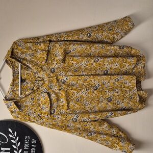 Ann Taylor Floral Long Sleeve Top (XL)